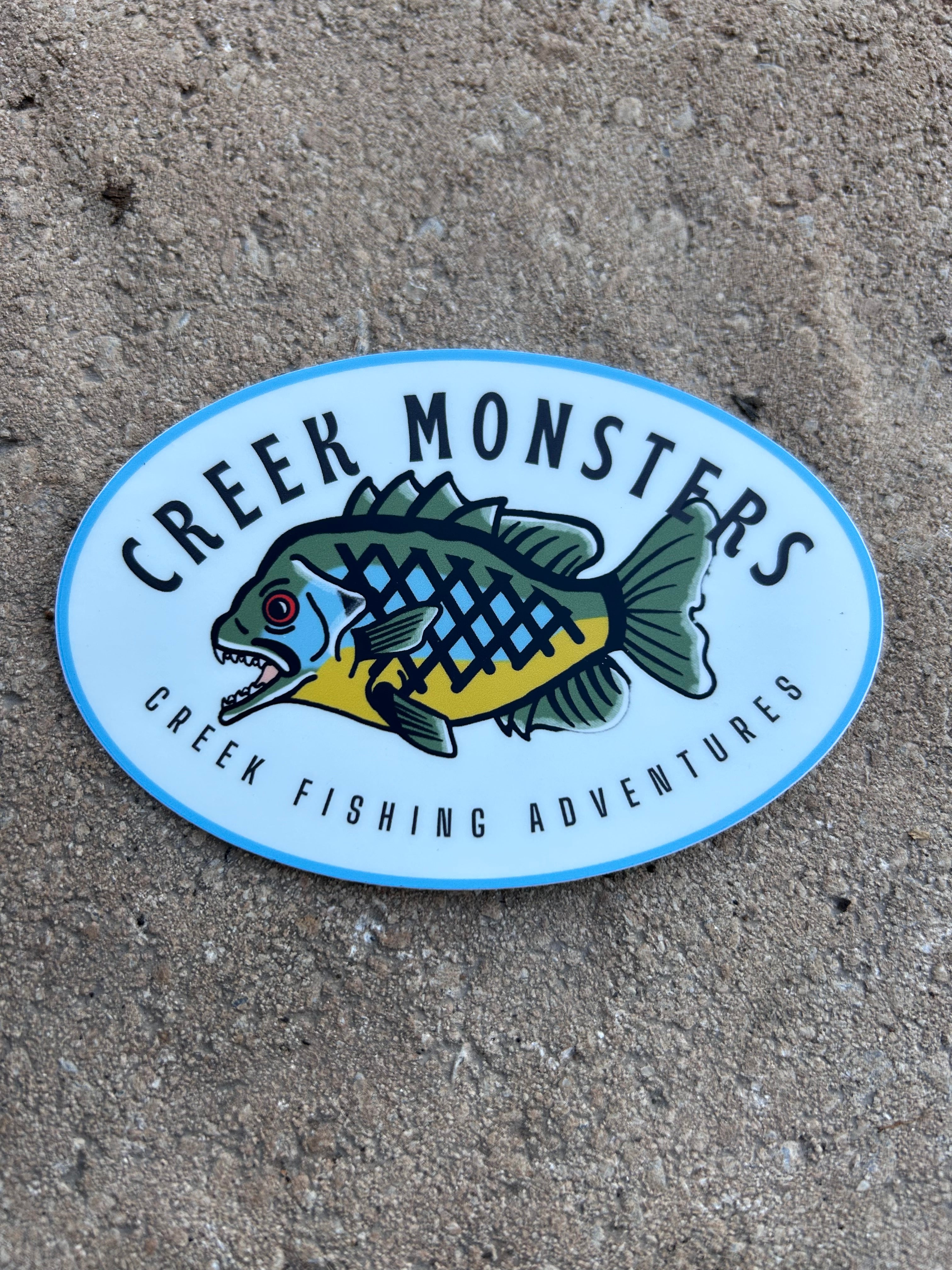 CREEK MONSTERS Sticker β Creek Fishing Adventures